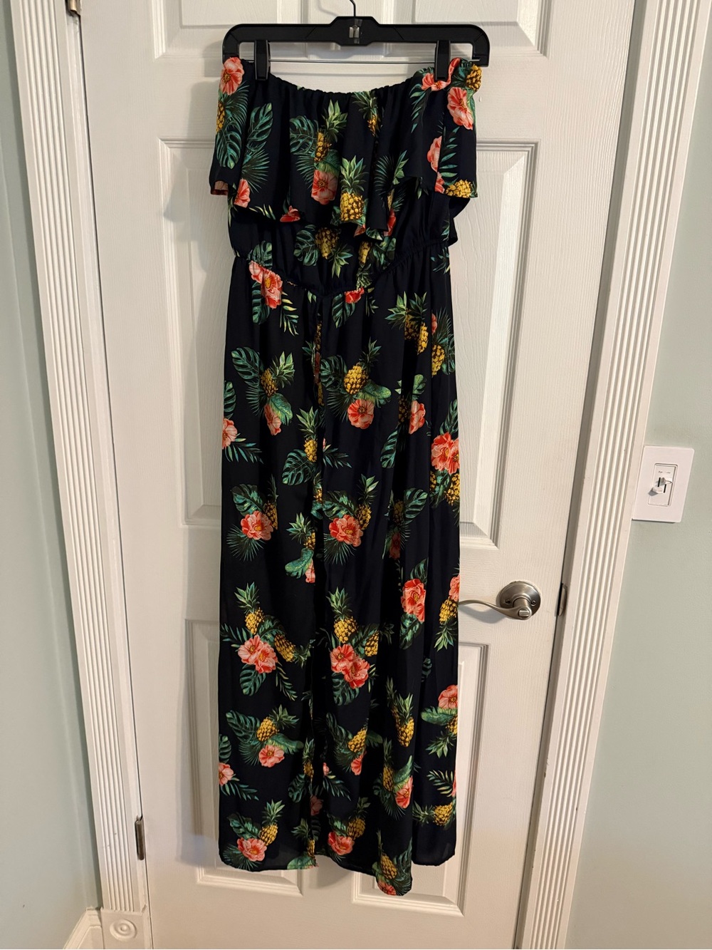 She + Sky Strapless Maxi Dress with Built in Shorts